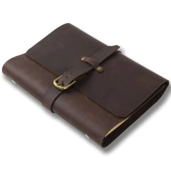 Brunt A5 PU läder Notebook täcker