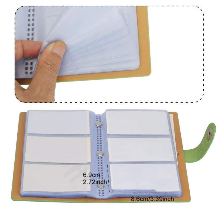 Faux Leather Card Holder Green Faux Leather Card Holder Green