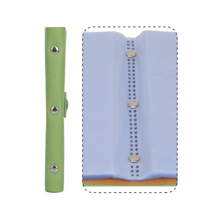 Faux Leather Card Holder Green Faux Leather Card Holder Green