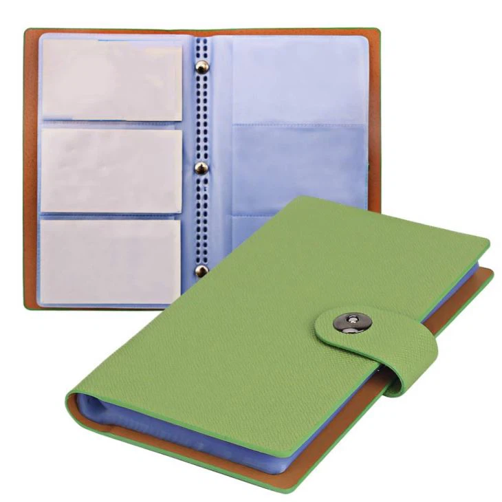 Faux Leather Card Holder Green Faux Leather Card Holder Green