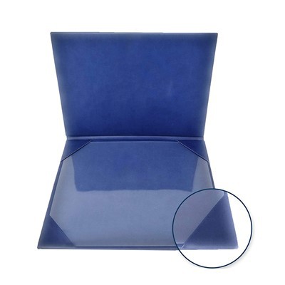 Certifikathållare för blått läder